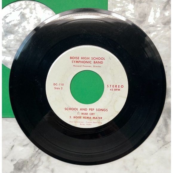 Boise High School Pep Songs 45 RPM Idaho Symphonic Band Record Private Press - Picture 6 of 6